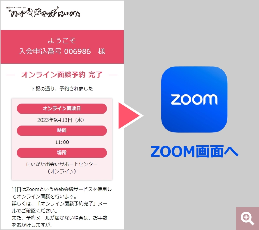 オンライン面談・登録完了