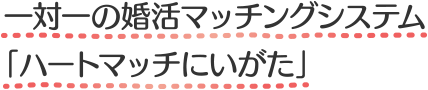 一対一の婚活マッチングシステム「ハートマッチにいがた」